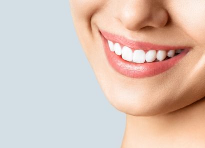 Woman with great teeth smiling