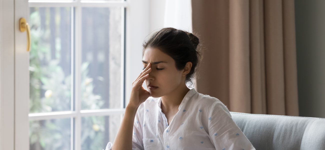 Woman experiencing stress and anxiety