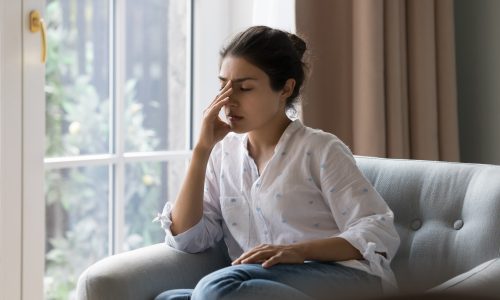 Woman experiencing stress and anxiety