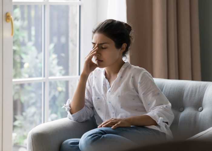 Woman experiencing stress and anxiety